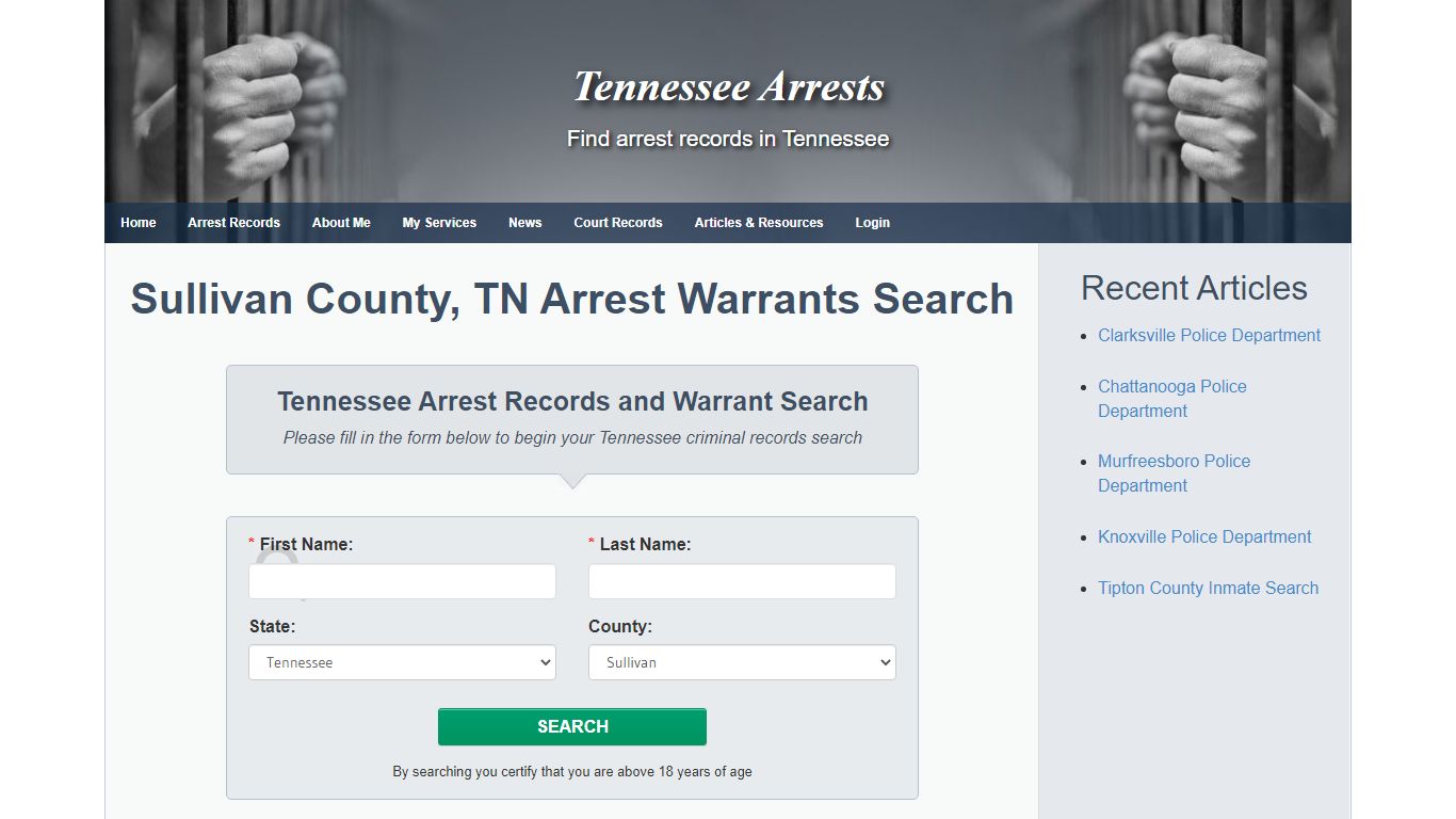 Sullivan County, TN Arrest Warrants Search - Tennessee Arrests